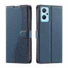 For OPPO A36 / A76 / A96 4G / K10 4G Voltage Ultra-thin Dot Leather Phone Case(Blue) - 1