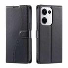 For OPPO Reno13 5G Voltage Ultra-thin Dot Leather Phone Case(Black) - 1