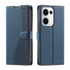 For OPPO Reno13 5G Voltage Ultra-thin Dot Leather Phone Case(Blue) - 1