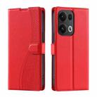 For OPPO Reno13 Pro 5G Voltage Ultra-thin Dot Leather Phone Case(Red) - 1