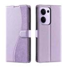 For OPPO Reno13 F 5G Global/ 4G India Voltage Ultra-thin Dot Leather Phone Case(Purple) - 1
