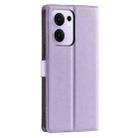 For OPPO Reno13 F 5G Global/ 4G India Voltage Ultra-thin Dot Leather Phone Case(Purple) - 3