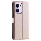 For OPPO Reno13 F 5G Global/ 4G India Voltage Ultra-thin Dot Leather Phone Case(Rose Gold) - 3