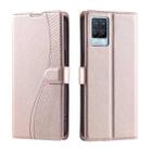 For Realme 8 4G / 8 Pro 4G Voltage Ultra-thin Dot Leather Phone Case(Rose Gold) - 1