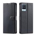 For Realme 8 4G / 8 Pro 4G Voltage Ultra-thin Dot Leather Phone Case(Black) - 1