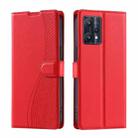 For Realme 9 5G EU / V25 / 9 Pro Voltage Ultra-thin Dot Leather Phone Case(Red) - 1