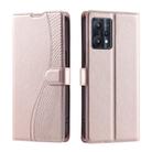 For Realme 9 4G / 9 Pro+ Voltage Ultra-thin Dot Leather Phone Case(Rose Gold) - 1