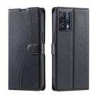 For Realme 9 4G / 9 Pro+ Voltage Ultra-thin Dot Leather Phone Case(Black) - 1