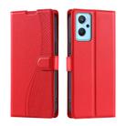 For Realme 9i 4G Voltage Ultra-thin Dot Leather Phone Case(Red) - 1