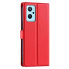 For Realme 9i 4G Voltage Ultra-thin Dot Leather Phone Case(Red) - 3