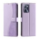 For Realme C35 4G Voltage Ultra-thin Dot Leather Phone Case(Purple) - 1