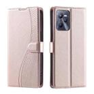 For Realme C35 4G Voltage Ultra-thin Dot Leather Phone Case(Rose Gold) - 1