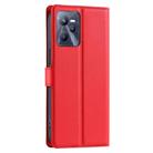 For Realme C35 4G Voltage Ultra-thin Dot Leather Phone Case(Red) - 3