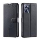 For Realme C35 4G Voltage Ultra-thin Dot Leather Phone Case(Black) - 1