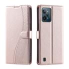 For Realme C31 4G Voltage Ultra-thin Dot Leather Phone Case(Rose Gold) - 1