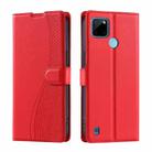 For Realme C21Y / C25Y Voltage Ultra-thin Dot Leather Phone Case(Red) - 1