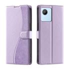 For Realme C30 4G / C30s Voltage Ultra-thin Dot Leather Phone Case(Purple) - 1