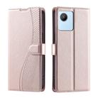 For Realme C30 4G / C30s Voltage Ultra-thin Dot Leather Phone Case(Rose Gold) - 1