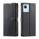 For Realme C30 4G / C30s Voltage Ultra-thin Dot Leather Phone Case(Black) - 1