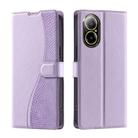 For Realme C67 Global Voltage Ultra-thin Dot Leather Phone Case(Purple) - 1