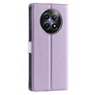 For Realme 12 5G Global Voltage Ultra-thin Dot Leather Phone Case(Purple) - 3