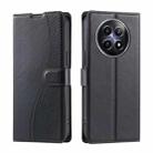 For Realme 12 5G Global Voltage Ultra-thin Dot Leather Phone Case(Black) - 1