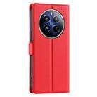 For Realme 12+ 5G Global Voltage Ultra-thin Dot Leather Phone Case(Red) - 3