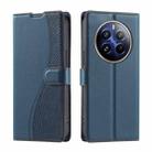 For Realme 12+ 5G Global Voltage Ultra-thin Dot Leather Phone Case(Blue) - 1