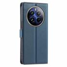 For Realme 12+ 5G Global Voltage Ultra-thin Dot Leather Phone Case(Blue) - 3