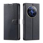 For Realme 12 Pro / 12 Pro+ 5G Global Voltage Ultra-thin Dot Leather Phone Case(Black) - 1