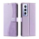 For Realme C65 4G Global Voltage Ultra-thin Dot Leather Phone Case(Purple) - 1