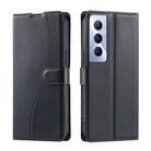 For Realme C65 4G Global Voltage Ultra-thin Dot Leather Phone Case(Black) - 1