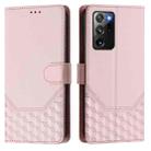 For Samsung Galaxy Note20 Ultra Honeycomb Embossing RFID Leather Phone Case(Pink) - 2