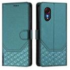 For Samsung Galaxy XCover 5 Honeycomb Embossing RFID Leather Phone Case(Peacock Green) - 2