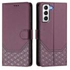 For Samsung Galaxy S21+ 5G Honeycomb Embossing RFID Leather Phone Case(Violet) - 2