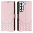 For Samsung Galaxy S22+ 5G Honeycomb Embossing RFID Leather Phone Case(Pink) - 2