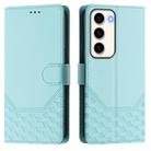 For Samsung Galaxy S23 5G Honeycomb Embossing RFID Leather Phone Case(Mint Green) - 2