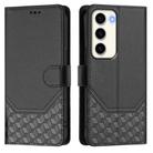 For Samsung Galaxy S23 5G Honeycomb Embossing RFID Leather Phone Case(Black) - 2