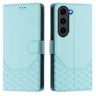 For Samsung Galaxy S23 FE 5G Honeycomb Embossing RFID Leather Phone Case(Mint Green) - 2