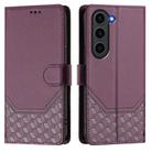 For Samsung Galaxy S23+ 5G Honeycomb Embossing RFID Leather Phone Case(Violet) - 2