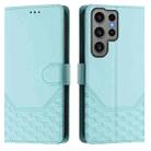 For Samsung Galaxy S23 Ultra 5G Honeycomb Embossing RFID Leather Phone Case(Mint Green) - 2