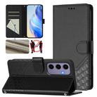 For Samsung Galaxy S24 5G Honeycomb Embossing RFID Leather Phone Case(Black) - 1