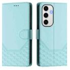 For Samsung Galaxy S24 FE 5G Honeycomb Embossing RFID Leather Phone Case(Mint Green) - 2