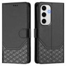 For Samsung Galaxy S24 FE 5G Honeycomb Embossing RFID Leather Phone Case(Black) - 2