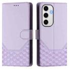 For Samsung Galaxy S24 FE 5G Honeycomb Embossing RFID Leather Phone Case(Light Purple) - 2