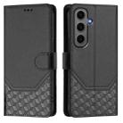 For Samsung Galaxy S24+ 5G Honeycomb Embossing RFID Leather Phone Case(Black) - 2