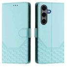 For Samsung Galaxy S25+ 5G Honeycomb Embossing RFID Leather Phone Case(Mint Green) - 2
