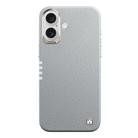 For iPhone 16 TGVIS VIDA Series MagSafe Magnetic PU Leather Phone Case(Grey) - 1