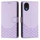 For Samsung Galaxy A03 Core Honeycomb Embossing RFID Leather Phone Case(Light Purple) - 2