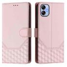 For Samsung Galaxy A04e / F04 / M04 Honeycomb Embossing RFID Leather Phone Case(Pink) - 2